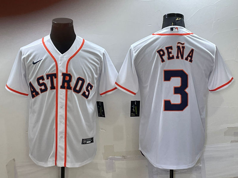 Men's Houston Astros Jeremy Pena #3 White Home Jersey